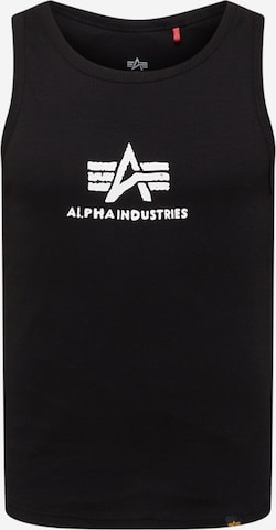 ALPHA INDUSTRIES Тениска в черно: отпред