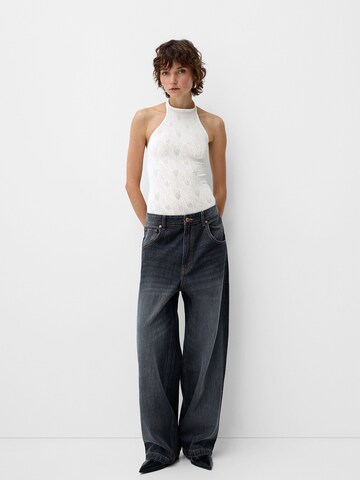 Bershka Shirt bodysuit in Beige