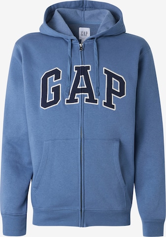 GAP Sweatvest 'HERITAGE' in Blauw: voorkant