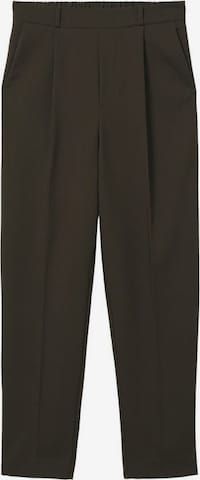 MANGO Regular Pleat-Front Pants in Black: front
