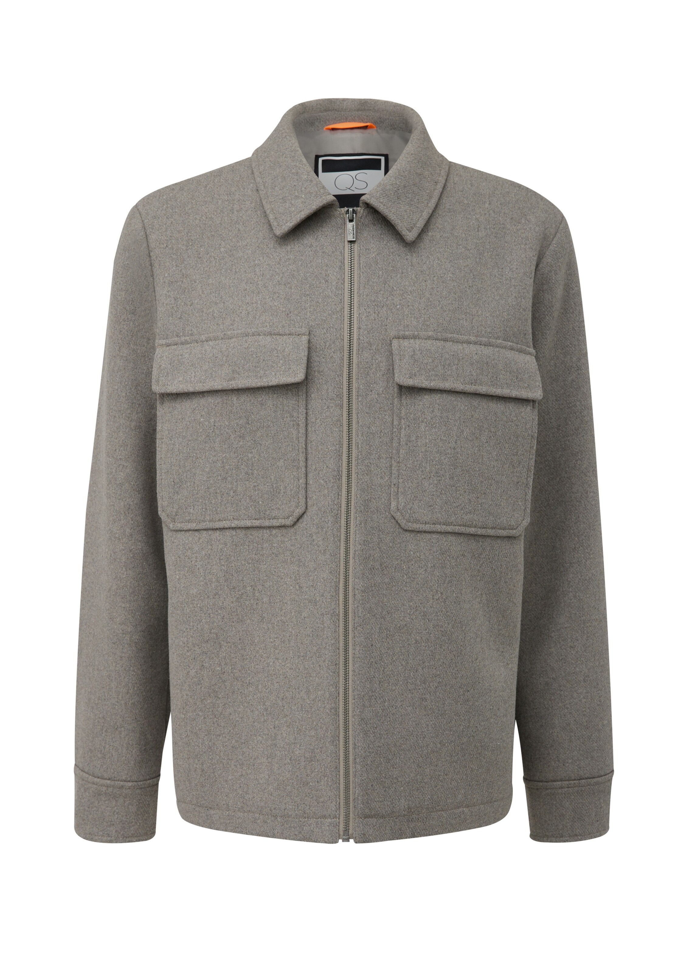 QS Between-Season Jacket in Brown: front