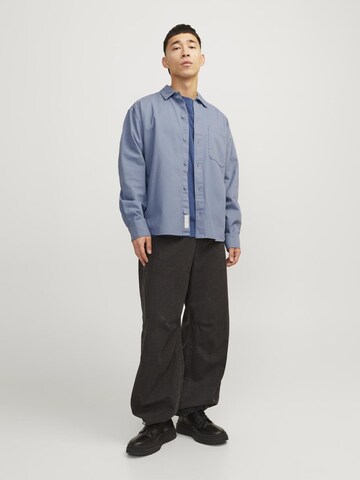 JACK & JONES Regular fit Button Up Shirt 'JJZAC' in Blue
