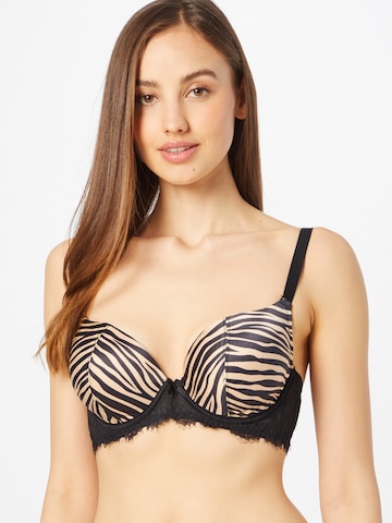 LingaDore Push-up Bra in Beige: front