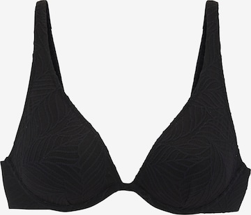 LASCANA - Top de bikini en negro: frente