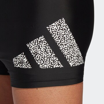 ADIDAS PERFORMANCE Athletic Swim Trunks 'Branded ' in Black