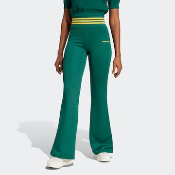 ADIDAS ORIGINALS Flared Pants in Green: front