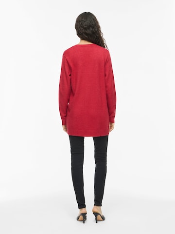VILA Gebreid vest 'VIRil' in Rood
