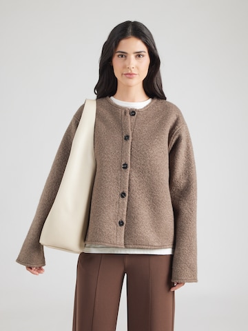 Giacca di mezza stagione 'PCOLINE' di PIECES in marrone: frontale