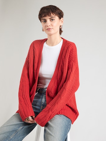 Cardigan HOLLISTER en rouge : devant