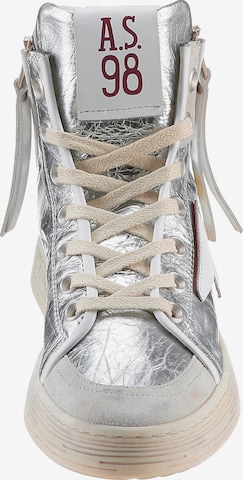 A.S.98 High-Top Sneakers in Silver