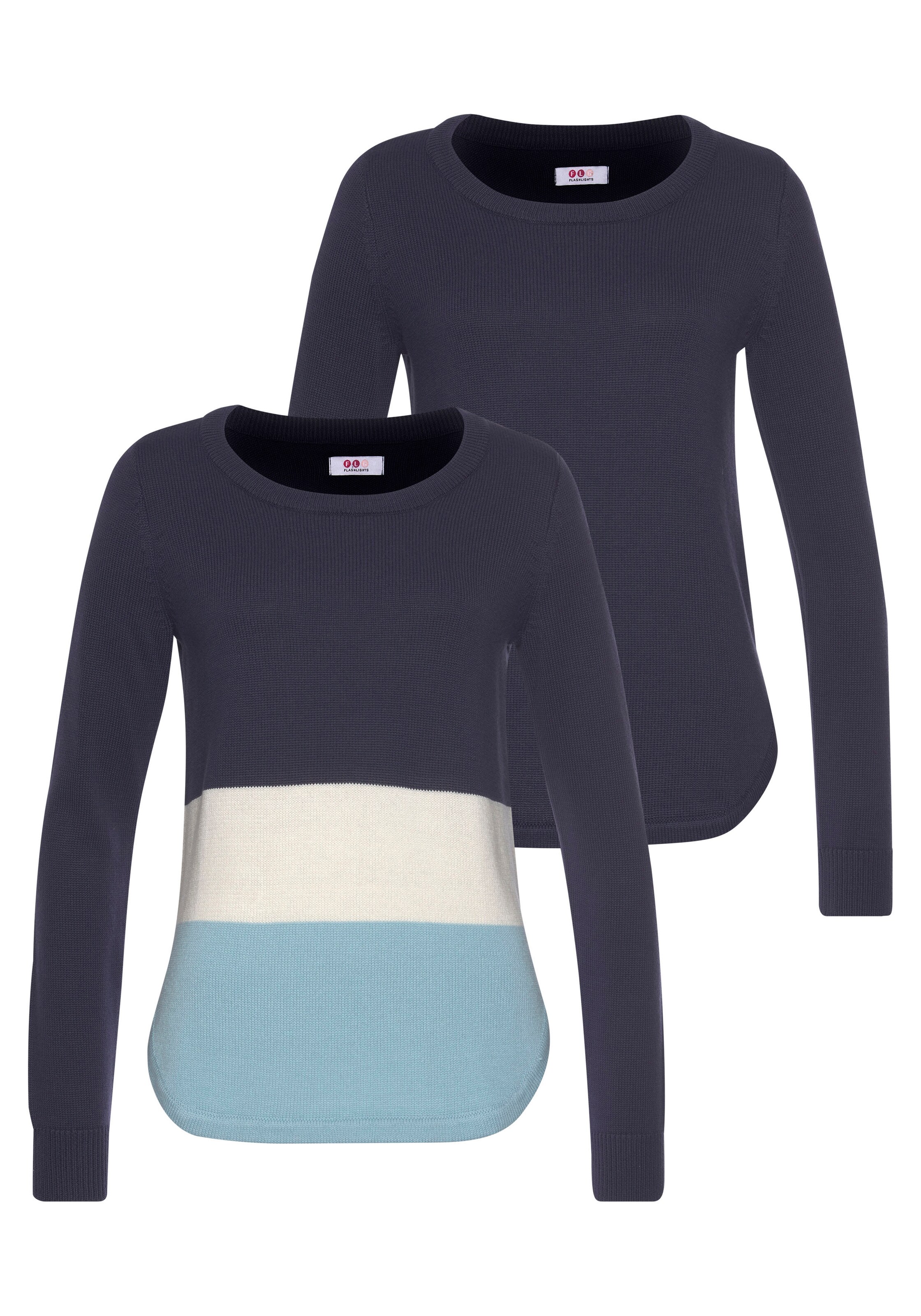 FLASHLIGHTS Pullover in Blau: Vorderseite