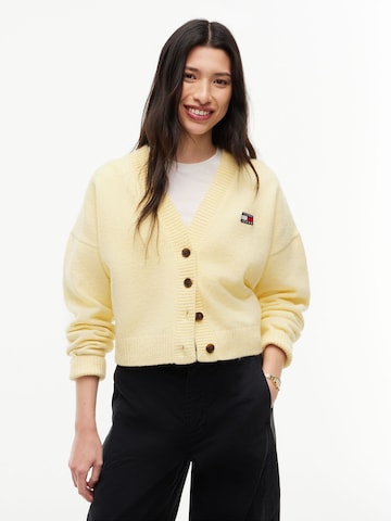 Tommy Jeans - Cárdigan en amarillo: frente