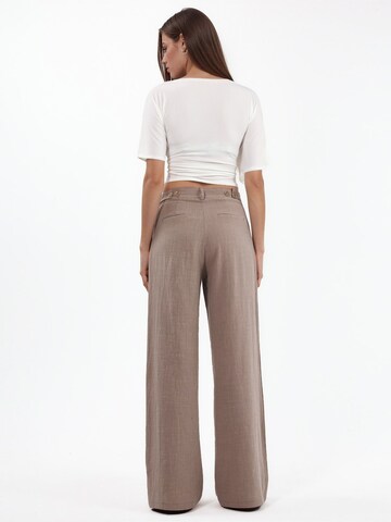 Hiccup Wide leg Trousers in Brown