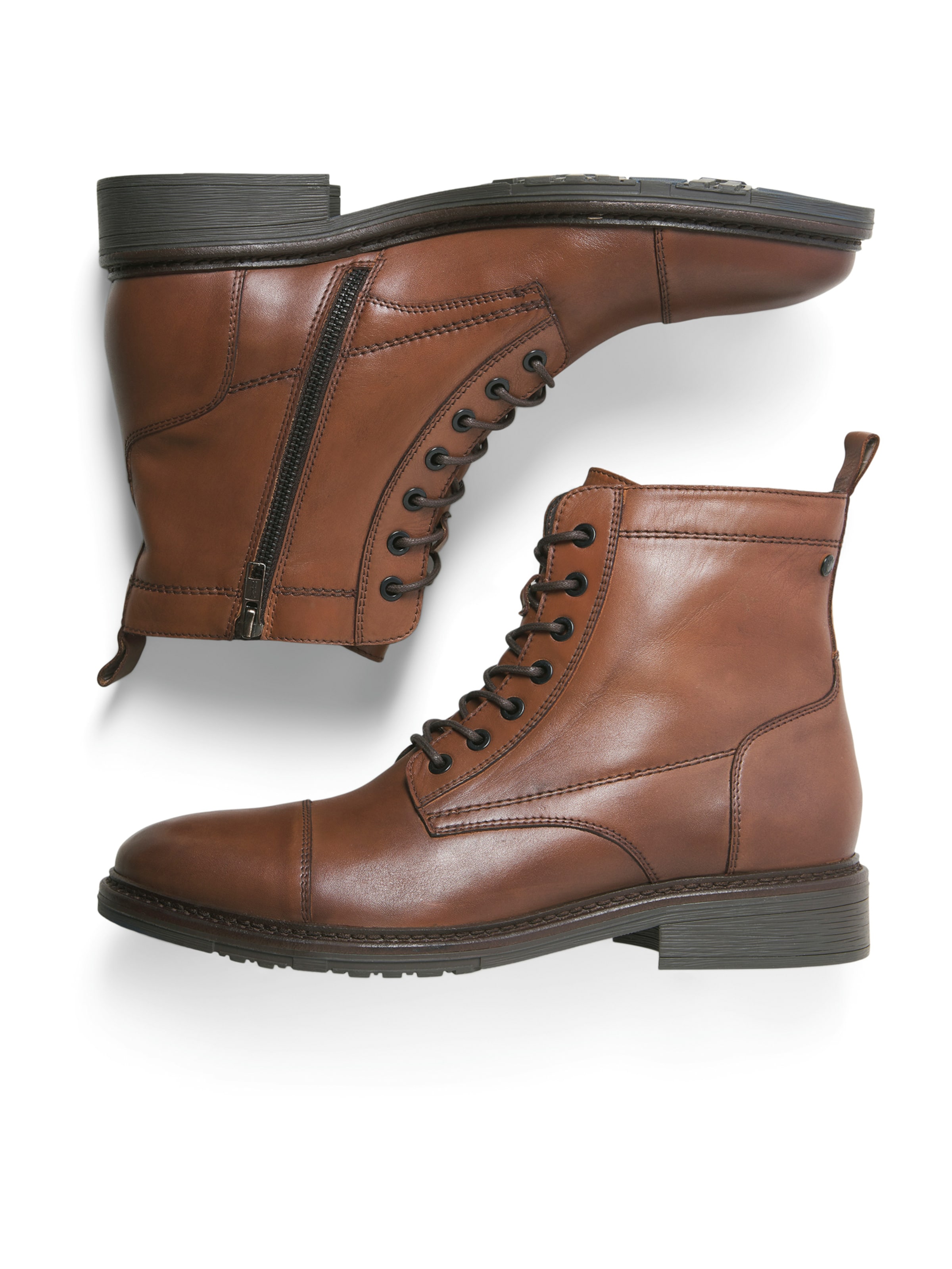 JACK & JONES - Botas con cordones 'JFWWENTWORTH' en marrón