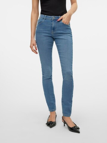 VERO MODA Skinny Jeans 'VMELLY' i blå: framsida