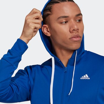 ADIDAS SPORTSWEAR Trainingsanzug 'Ribbed Aeroready' in Blau