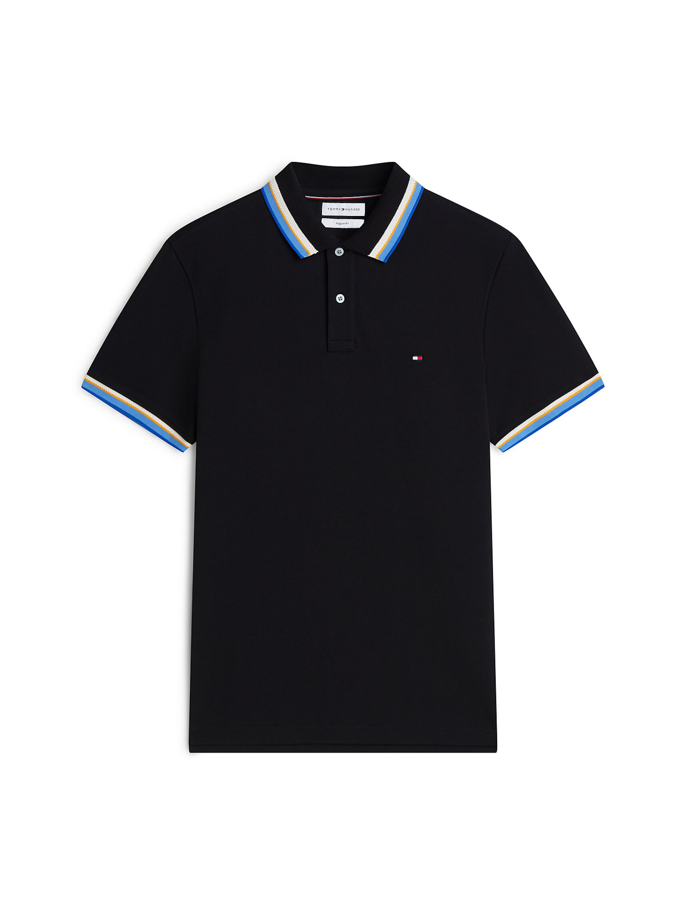 TOMMY HILFIGER Poloshirt in blau / schwarz / weiß, Produktansicht