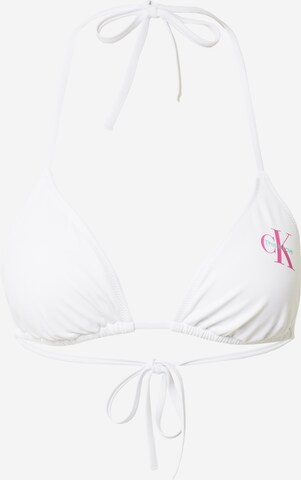 Calvin Klein Swimwear Bikini zgornji del | bela barva: sprednja stran