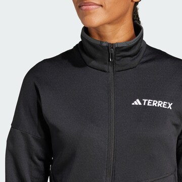 ADIDAS TERREX Functionele fleece jas 'Xperior' in Zwart