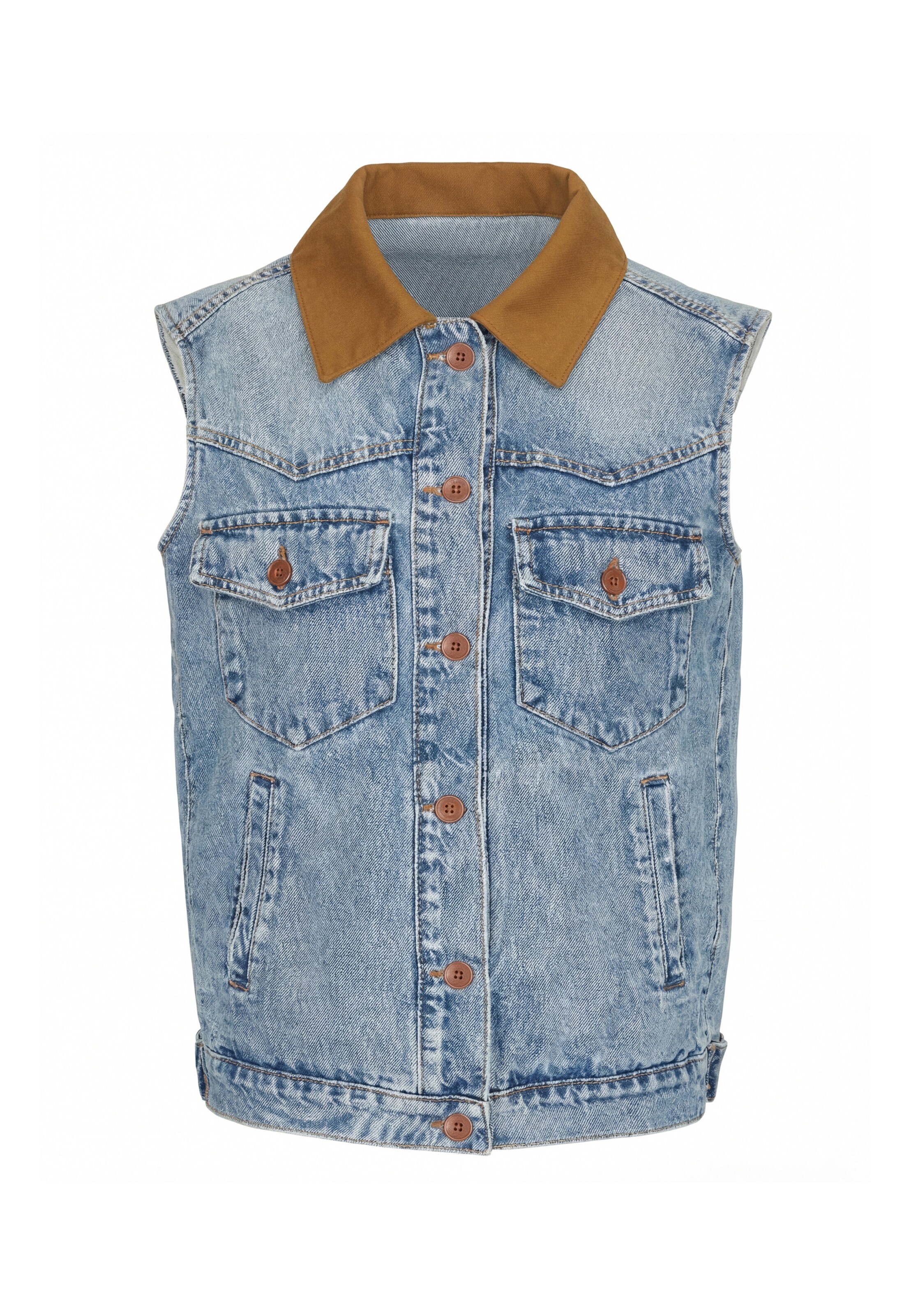 MYMO Vest in Blue: front