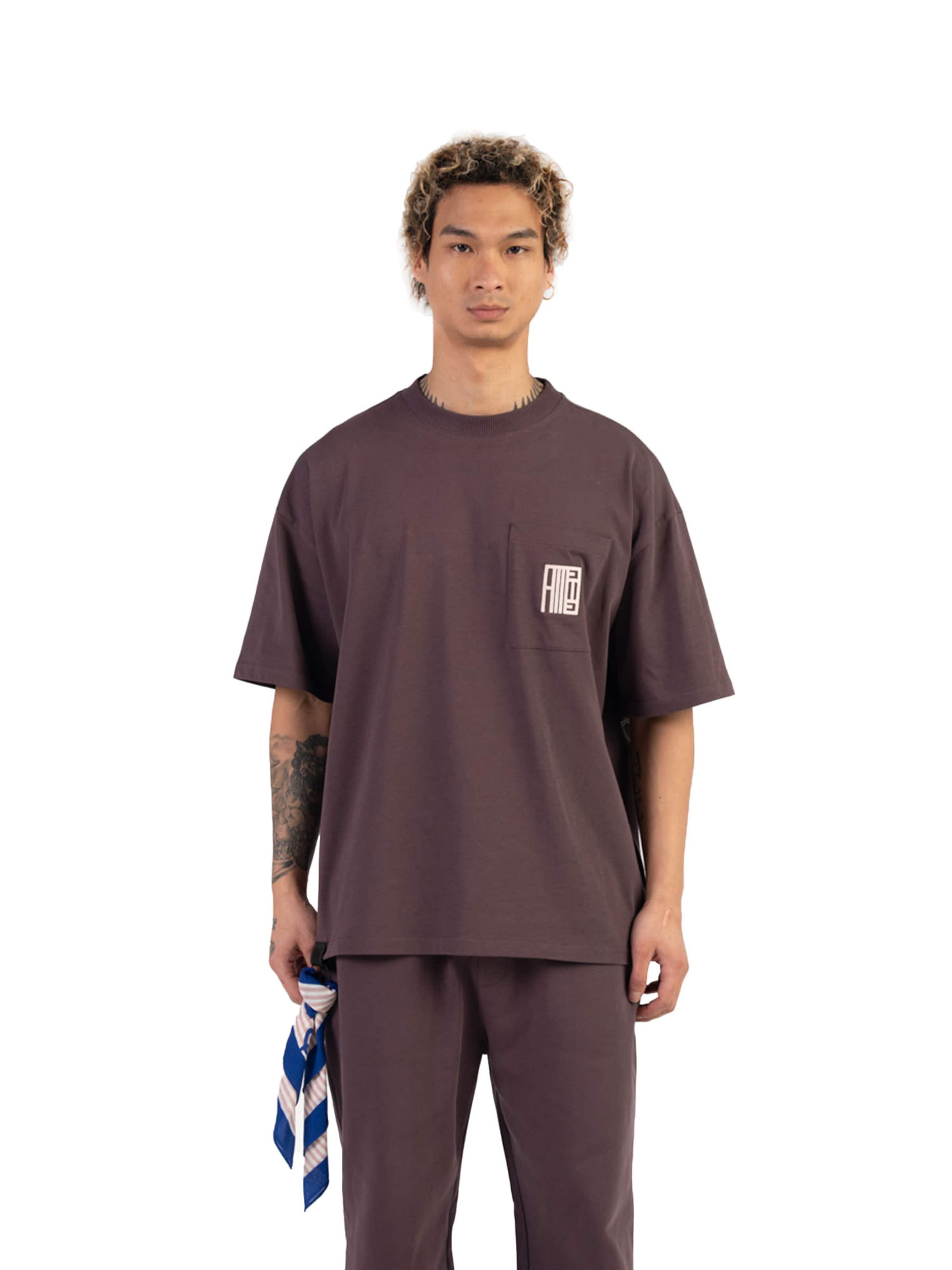 Alessandro Magno Shirt 'ESSENTIALS' in Brown: front