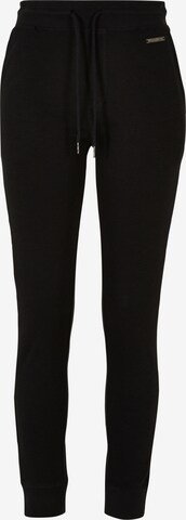 Just Rhyse Tapered Trousers 'Poppy' in Black: front