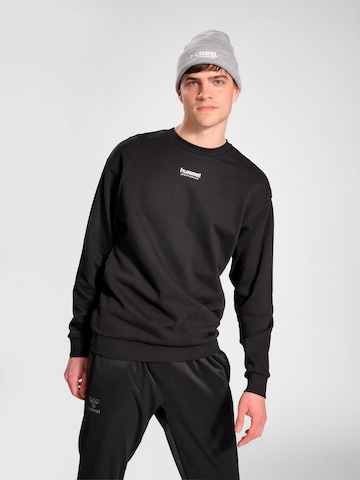 Hummel Sweatshirt 'LGC NATE' in Zwart: voorkant