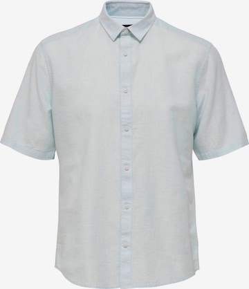 Camicia 'Caiden' di Only & Sons in blu: frontale