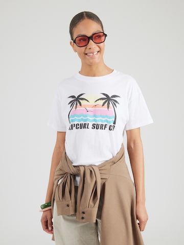 RIP CURL - Camiseta 'MALIBU' en blanco: frente