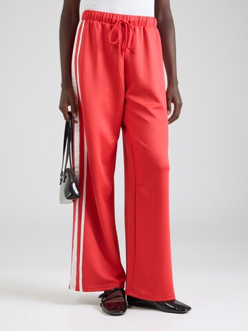 PIECES Wide leg Broek 'PCTRACK' in Rood: voorkant