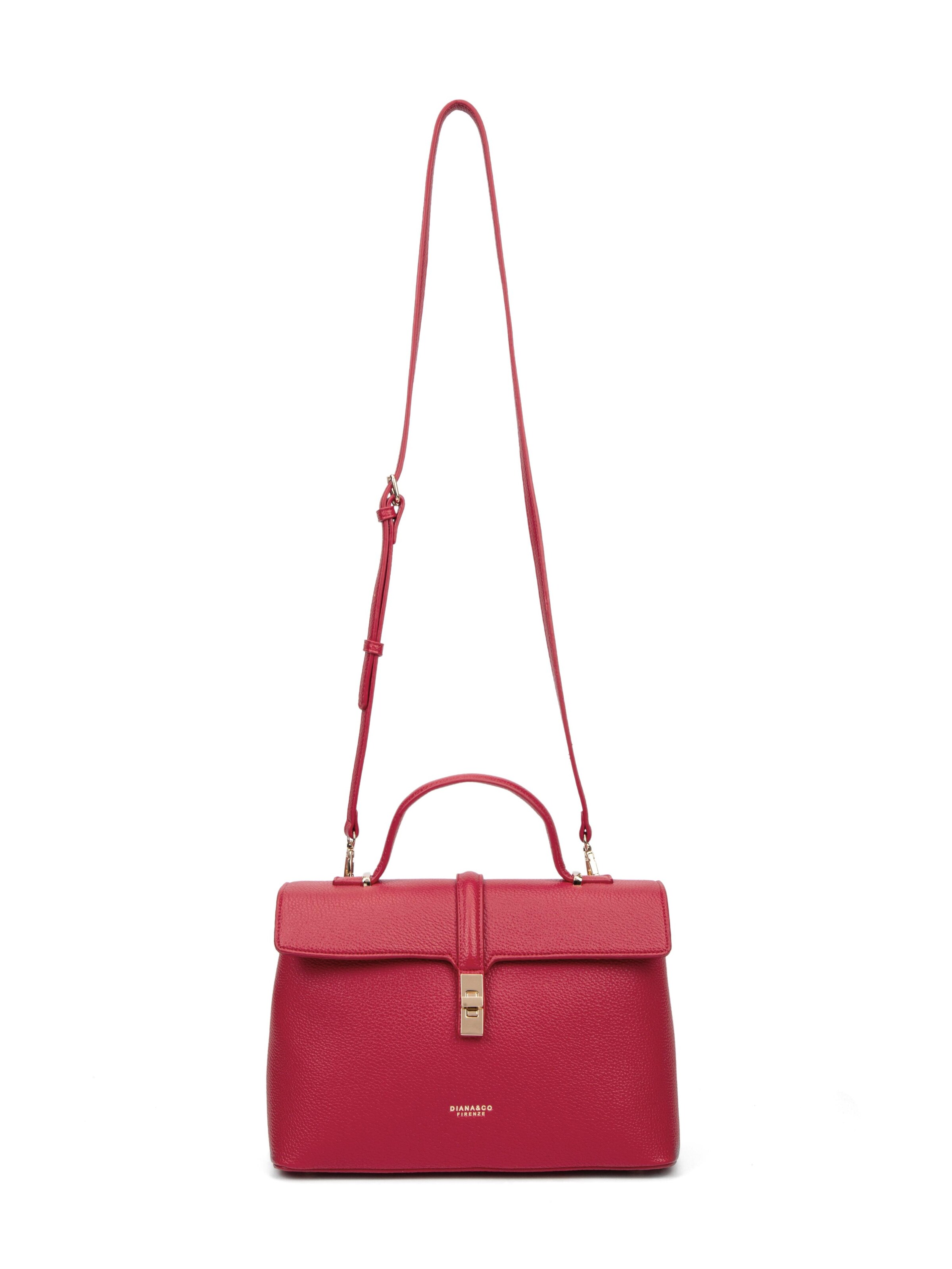 Borsa a mano 'Borsa a Mano Donna Pelle Vegana PU con Girello e Tracolla Rimovibile' di Diana&Co. in rosso