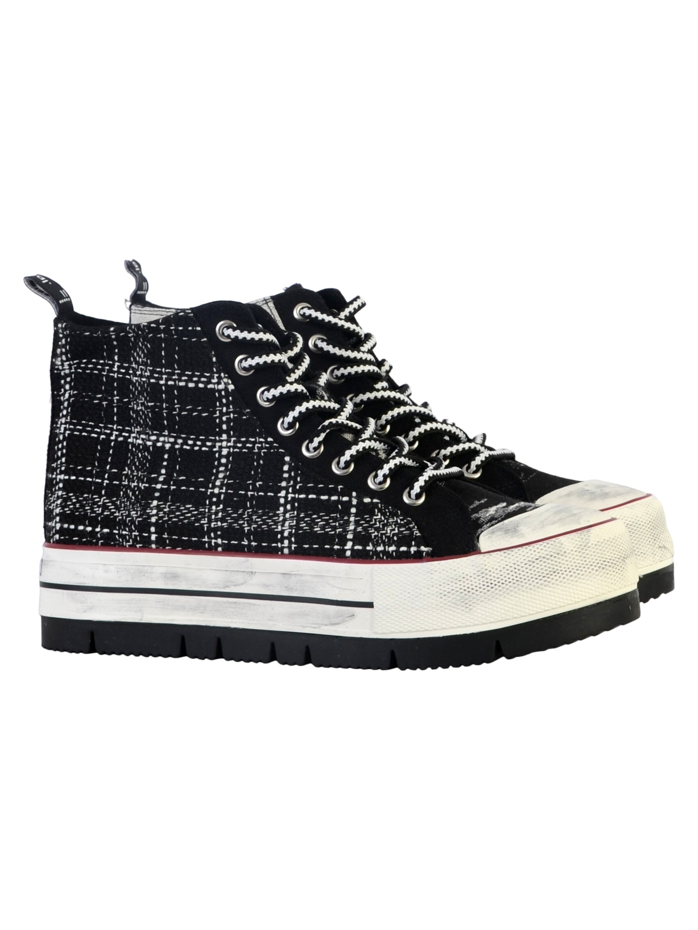 Desigual Sneakersy wysokie w kolorze czarny