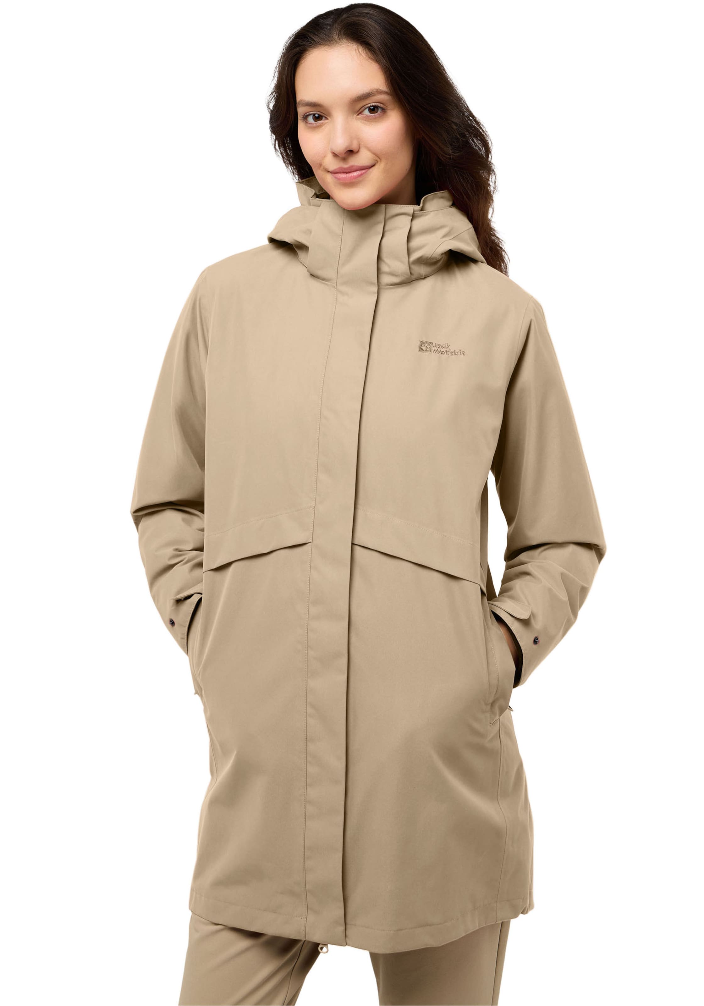 JACK WOLFSKIN Outdoorjas in Beige: voorkant