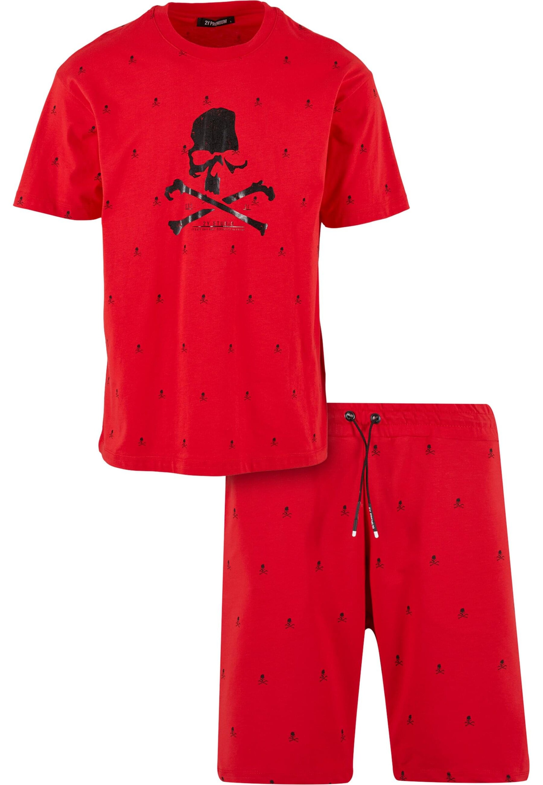 2Y Premium Hausanzug in Rot: Vorderseite