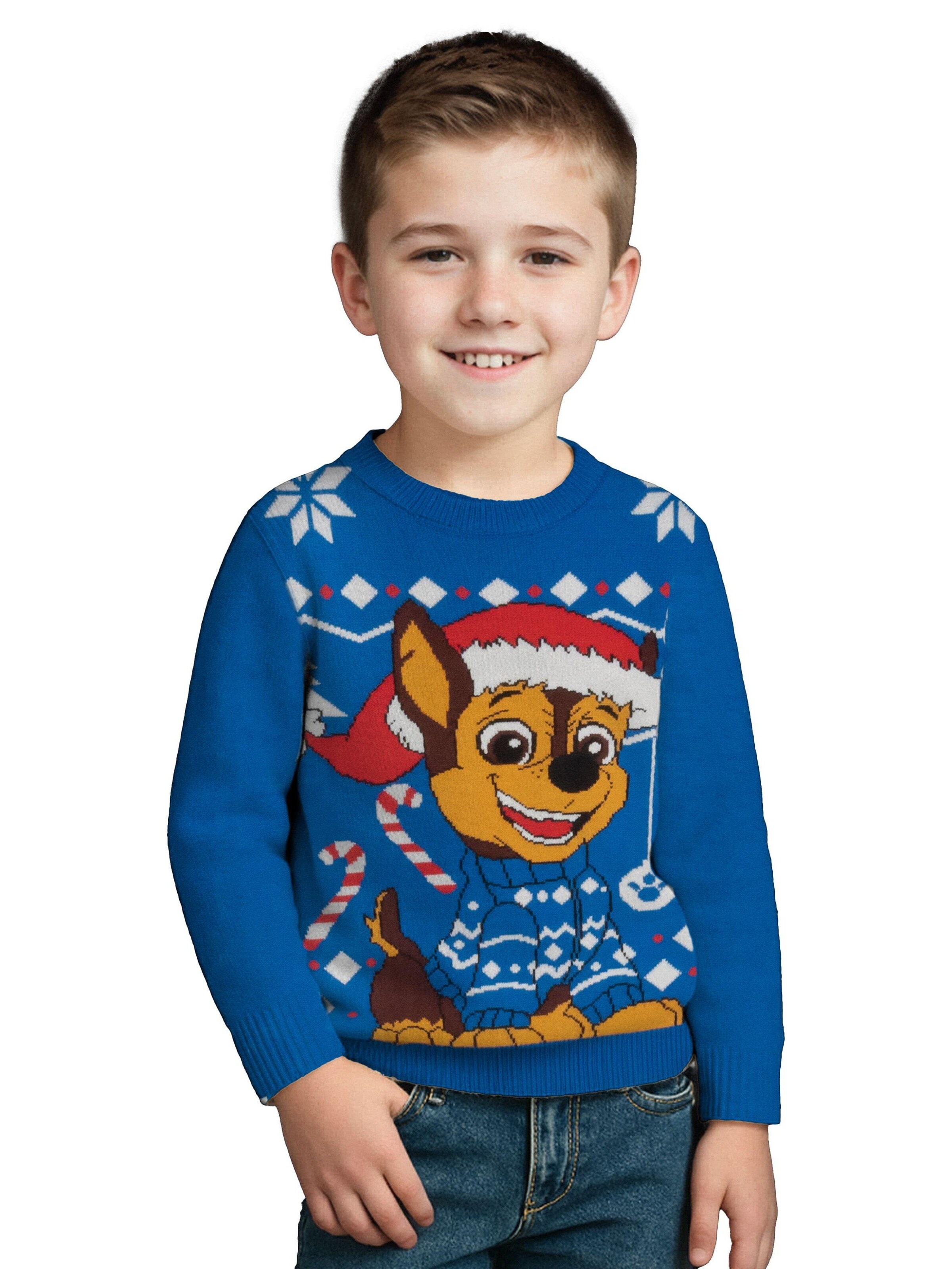 Paw Patrol Sweater 'Weihnachtspullover Chase' in 98-104 in Blue, Item view