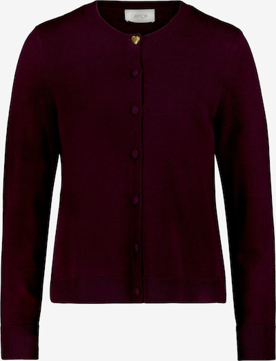 Cartoon Feinstrickjacke mit Rundhalsausschnitt in XS in bordeaux, Produktansicht