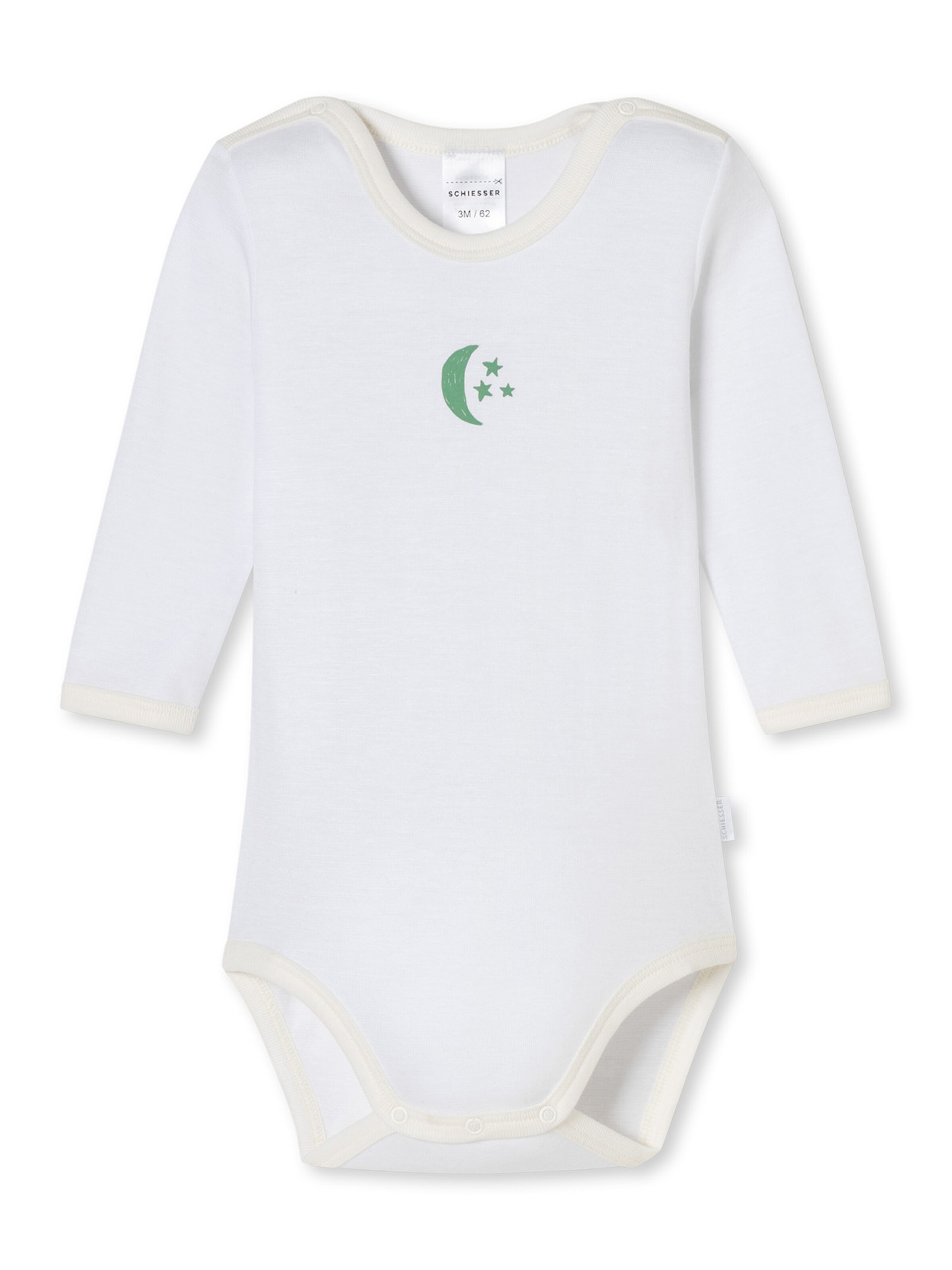 Barboteuse / body 'Natural Love' SCHIESSER en blanc : devant