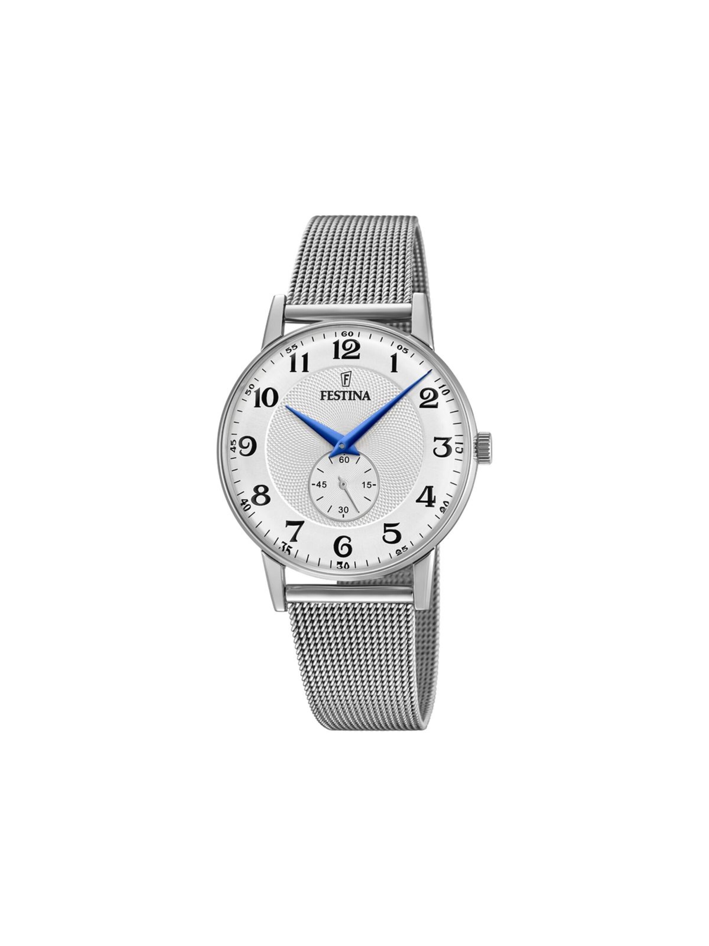 Montre à affichage analogique FESTINA en argent : devant