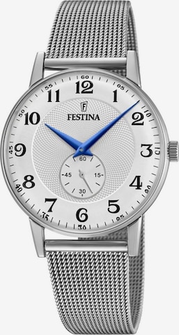 Montre à affichage analogique FESTINA en argent : devant