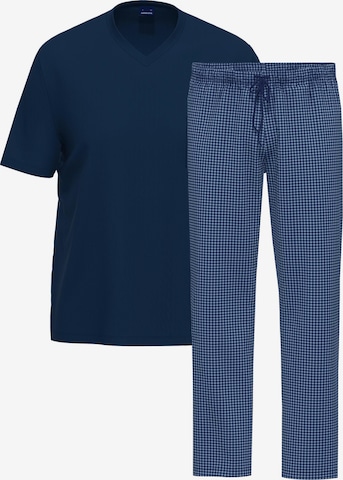 Ammann Pyjama kurz 'Night & Home Cotton' in Blau: Vorderseite