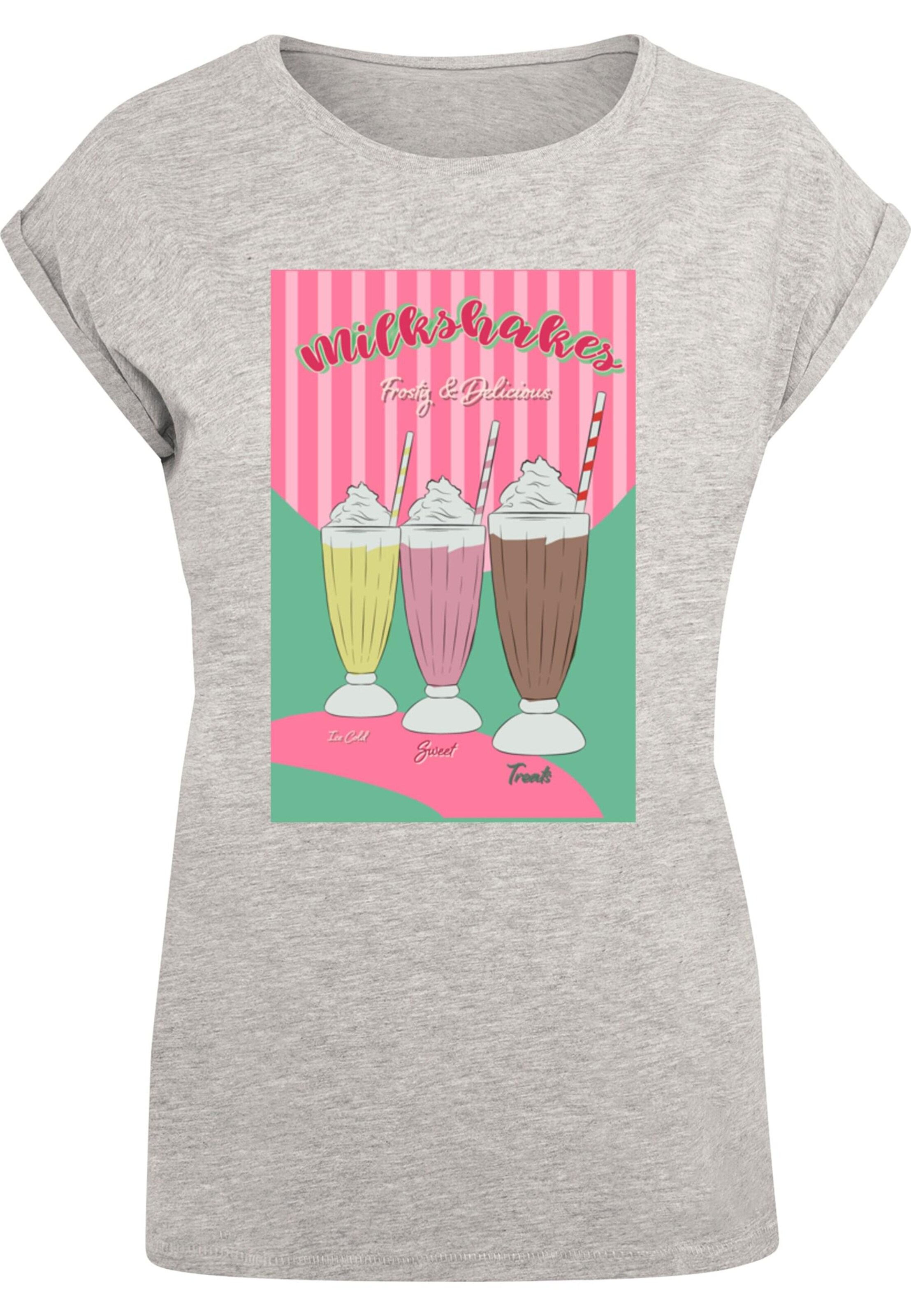 T-shirt 'Milkshake' Mister Tee en gris : devant