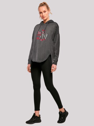 Sweat-shirt 'Anti Valentinstag Roses are red' F4NT4STIC en gris