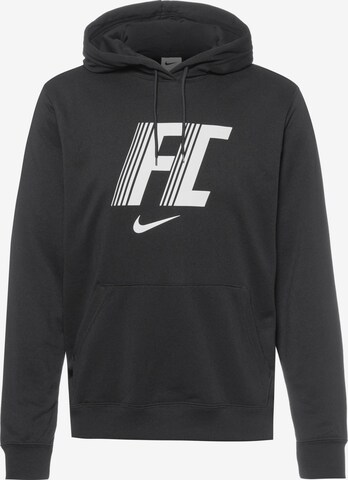 NIKE Athletic Sweatshirt in Black: front