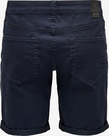 Only & Sons Regular Trousers 'Ply' in Blue