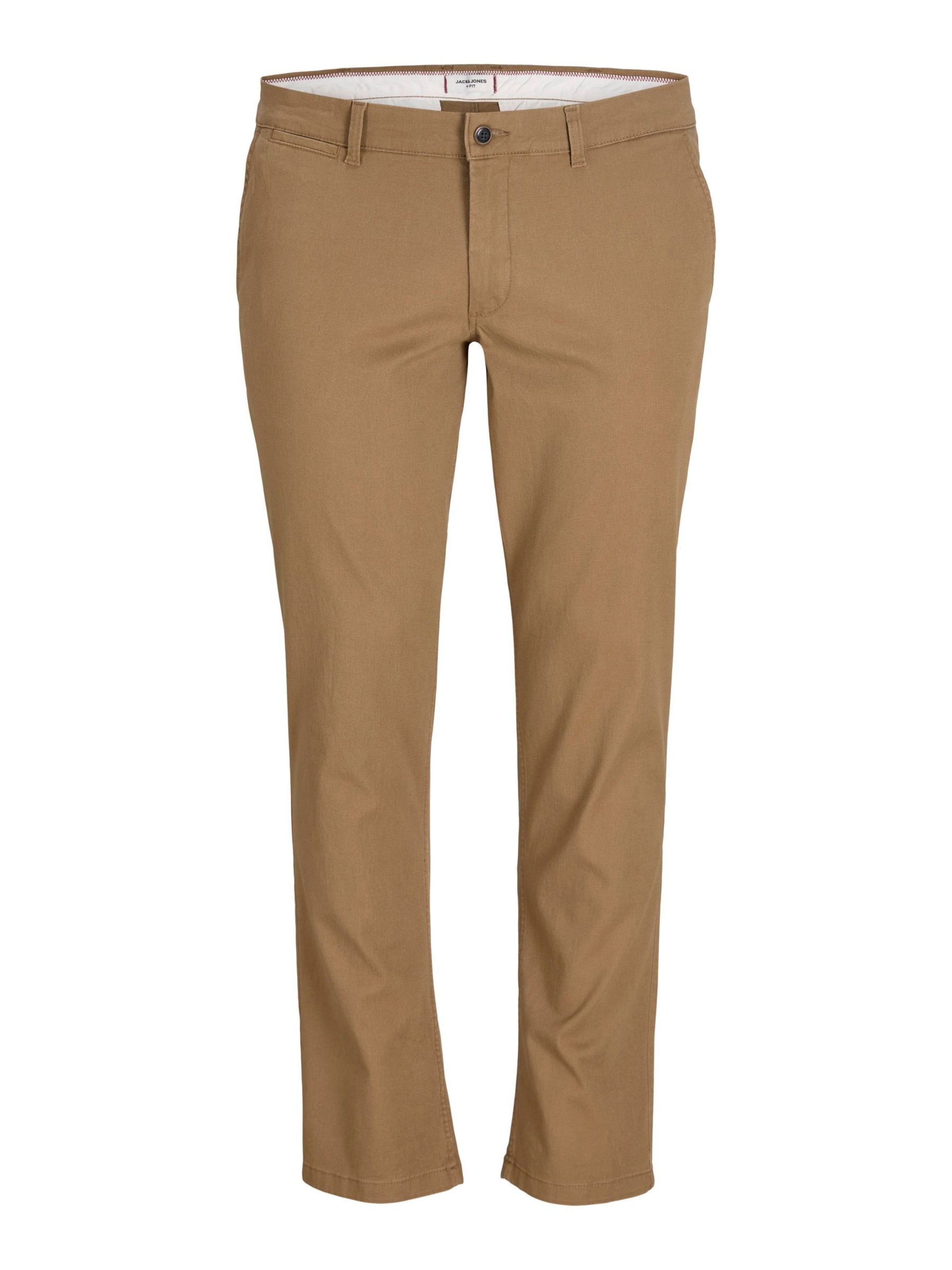 Jack & Jones Plus Slimfit Chinohousut 'JPSTMarco JJDave' värissä ruskea: etupuoli