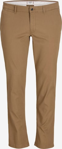 Jack & Jones Plus Slimfit Chinohousut 'JPSTMarco JJDave' värissä ruskea: etupuoli