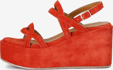 Sandalo di CAFè NOIR in rosso: frontale