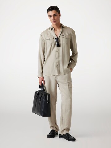 GUESS Regular Fit Hemd in Beige