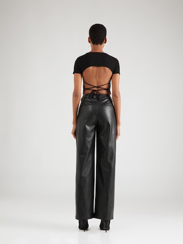 Wide leg Pantaloni di QS in nero