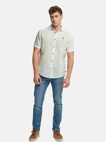 MCS Regular Fit Skjorte 'Fort Worth' i hvid